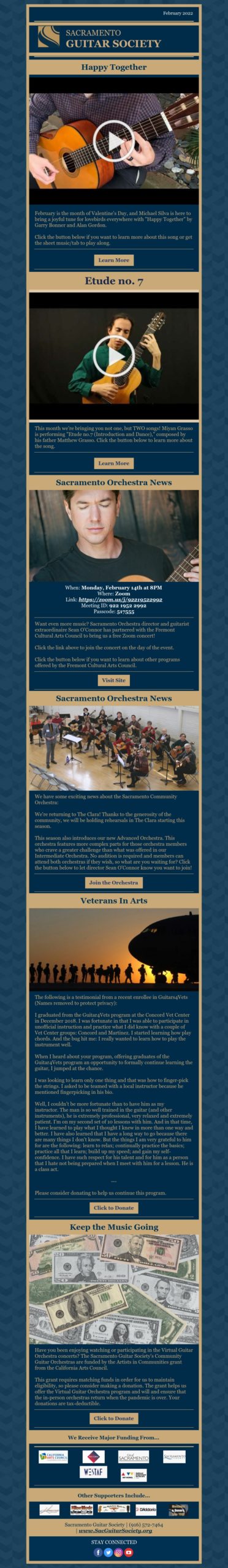 February 22 Newsletter Sacramento Guitar Society